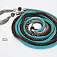 Thin belt beaded rope with agate turquoise brown. Belt. gershman. My Livemaster. Фото №5