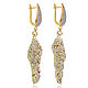 Gold earrings with diamonds and 1ct diamonds. Earrings. yakitoriya. Online shopping on My Livemaster.  Фото №2