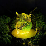 Для дома и интерьера handmade. Livemaster - original item Magic owl night light, a lamp with moss and plants. Handmade.
