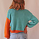cardigans: Knitted colorful cardigan 'DAWN'. Cardigans. MezhanHook. My Livemaster. Фото №5