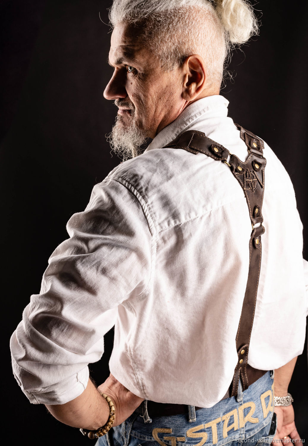 Кожаные подтяжки коричневые Z0V в интернет-магазине Ярмарка Мастеров по ...