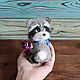 Cute Raccoon toy made of wool. Felted Toy. handmade toys by Mari (handmademari). My Livemaster. Фото №5