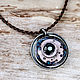 Sterling silver Pendant with Lampwork cabochon. Pendants. Taniri Jewelry. Online shopping on My Livemaster.  Фото №2