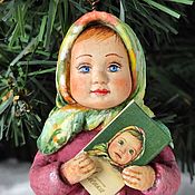 Сувениры и подарки handmade. Livemaster - original item Cotton Christmas toy Alenka. Handmade.