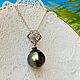 Pendant with Tahitian pearl to buy. Pendant. luxuryclub. Online shopping on My Livemaster.  Фото №2