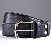 Аксессуары handmade. Livemaster - original item Ostrich leather belt IMS3303B. Handmade.