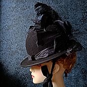 Аксессуары handmade. Livemaster - original item Women`s hat with feathers. Handmade.