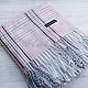 Pink checkered shawl made from Italian fabric. Shawls1. Platkoffcom. My Livemaster. Фото №6
