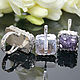 Earrings and ring Aglaida with amethyst made of 925 IV0108 silver. Jewelry Sets. Sunny Silver. My Livemaster. Фото №6