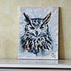 Oil painting Owl,a wise head. Pictures. OMA-EVA. My Livemaster. Фото №5