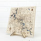 Map of the depths of Moscow. 3D bathymetric painting. Stained glass. treonio. Online shopping on My Livemaster.  Фото №2