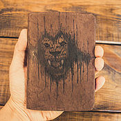 Сумки и аксессуары handmade. Livemaster - original item Passport cover made of leather with pyrography 