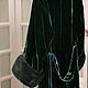 Ткань A.Guegain шелковый бархат изумрудный темно зеленый ,Франция. Ткани. ТКАНИ OUTLET. Интернет-магазин Ярмарка Мастеров.  Фото №2