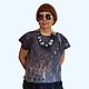  felted silk top with transparent polka dots Gradient. Blouses. teplyj ugolok (teply-ugolok). My Livemaster. Фото №6