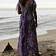 Авторское платье "Загадочный violet" - нуновойлок и батик. Платья. студия 'Радуга' Виктория. Ярмарка Мастеров.  Фото №5