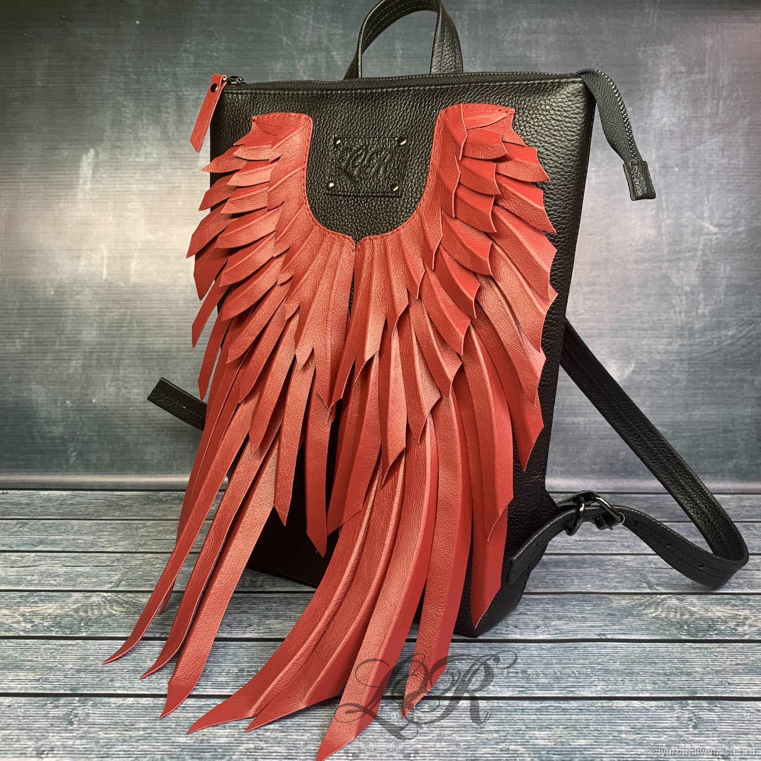 Leather laptop backpack ' angel Wings', Backpacks, Moscow,  Фото №1