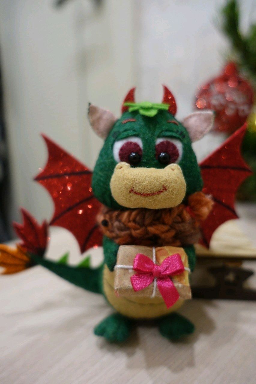 Дракон игрушка на елку – заказать на Ярмарке Мастеров – U7F5WRU ...