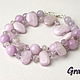 Kunzite necklace with amethyst. Necklace. Grafoli jewellery. Online shopping on My Livemaster.  Фото №2