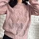 Ажурный свитер из кид мохера. Свитеры. MY FLOWER KNITTING. Ярмарка Мастеров.  Фото №4