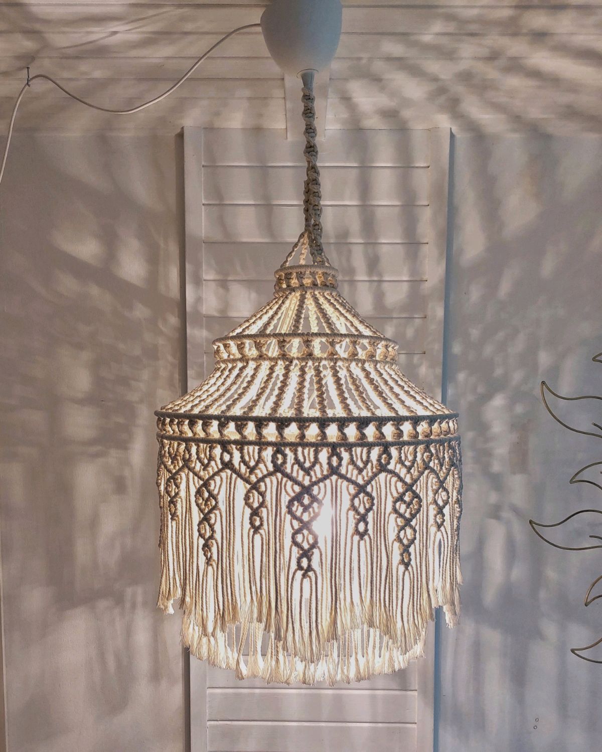 Макраме люстра на заказ в интернет-магазине Ярмарка Мастеров по цене ...