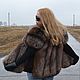 Жилет с рукавами из меха черно-бурой лисы (Цвет Black Gold). Жилеты. Zimma. Ярмарка Мастеров.  Фото №6