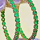  серьги с изумрудом натуральным конго. 3,7х3,5 см. 925. Серьги-кольца. Маленькая радость.. Интернет-магазин Ярмарка Мастеров.  Фото №2