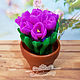 "Тюльпаны в горшочке" мыло ручная работа 8 марта букет цветы, Мыло, Москва,  Фото №1