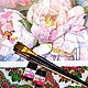 Painting watercolor 'Peonies maiden dreams' on March 8, Pictures, Moscow,  Фото №1