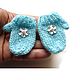 Doll mittens 5 cm knitted blue. Clothes for dolls. BarminaStudio (Marina)/Crochet (barmar). Online shopping on My Livemaster.  Фото №2