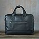 Men's business document bag A4 'Solomon' (Black). Men\'s bag. DragonBags - Men's accessories. My Livemaster. Фото №4