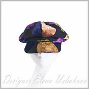 Аксессуары handmade. Livemaster - original item Cap. Cap, ladies cap made of velvet DeVore. Exclusive. Handmade.