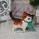 Котенок трехцветный. Игрушка из шерсти, Войлочная игрушка, Правдинск,  Фото №1