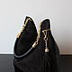  ' Granville' Black Suede Bag. Crossbody bag. Olga'SLuxuryCreation. Online shopping on My Livemaster.  Фото №2