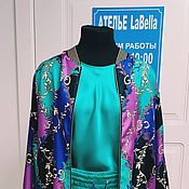 Одежда handmade. Livemaster - original item Costumes: Bomber jacket, silk top and trousers. Handmade.