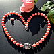 Order Red Coral beads RED AND BLACK author necklace. NINASilverBox (SilverBox). Livemaster. . Necklace Фото №3