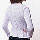 Blanca blusa con baskoj 'capricho de Mujer'. Sweater Jackets. asumerkina (asumerkina). Интернет-магазин Ярмарка Мастеров.  Фото №2