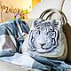 Сумка с росписью "Белый тигр", Классическая сумка, Москва,  Фото №1