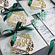 'Gold & Emerald' wedding invitations. Invitations. Evrica (Evrica). My Livemaster. Фото №6