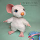 Mouse Lila. fur toy. White mouse. Stuffed Toys. Marina Eretnova. My Livemaster. Фото №5