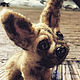 French bulldog, Felted Toy, Moscow,  Фото №1