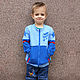 Blue hoodie for boy Airplane, children's hoodie with zipper. Sweatshirts and hoodies. Lara (EnigmaStyle). Online shopping on My Livemaster.  Фото №2