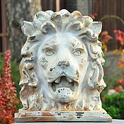 Дача и сад handmade. Livemaster - original item Lion`s Head Concrete Antique stone shabby chic. Handmade.
