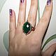 El anillo Verde remolino' de plata 925 con oniksom. Rings. Luxurious silver handmade. Online shopping on My Livemaster.  Фото №2