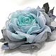 FABRIC FLOWERS. Chiffon rose ' Mint mist'. Brooches. fioridellavita. Online shopping on My Livemaster.  Фото №2