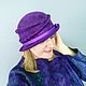 Hats: felted Violet hat. Hats1. Olgaorel57. Online shopping on My Livemaster.  Фото №2