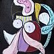 Leather woman artistic handbag Picasso Woman with a flower". Classic Bag. Leather  Art  Phantasy. My Livemaster. Фото №5
