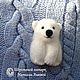 Order Brooch Umka Bear White felted wool (felted). Woolen Zoo. Livemaster. . Felted Toy Фото №3