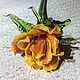 Желтая роза из цветного стекла. MD-ROZE-M-O-15, Цветы, Зеленоград,  Фото №1