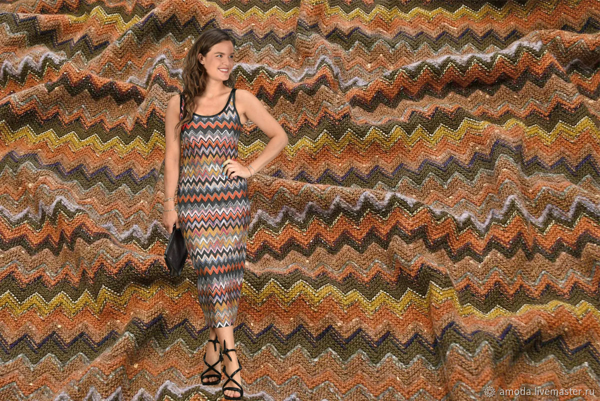 Трикотаж шерсть с узором зигзаг в стиле Missoni (11871) купить в  интернет-магазине Ярмарка Мастеров по цене 5405 ₽ – UMZKMRU | Ткани,  Новосибирск - ...