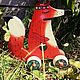 Fox on wheels, wooden toy. Rolling Toys. Klukva ( decoupage). My Livemaster. Фото №4